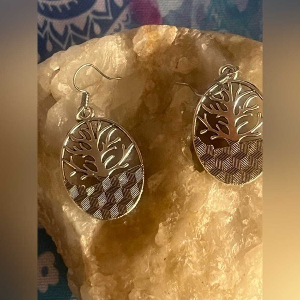 New -Tree of Life Sterling Silver Dangle Earrings Nature Inspired Boho Jewelry - Picture 10 of 10